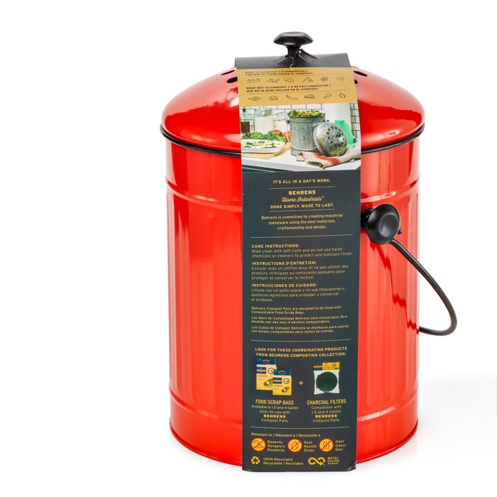 Behrens Compost Pail, 1.5 Gallon & Reviews Wayfair